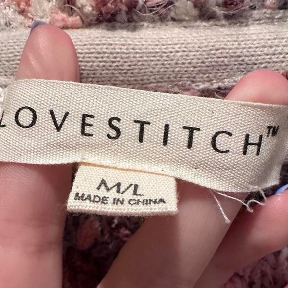 Lovestitch Colorful Speckled Knit Cardigan Sweater Size Medium/Large Hooded - Picture 3 of 7